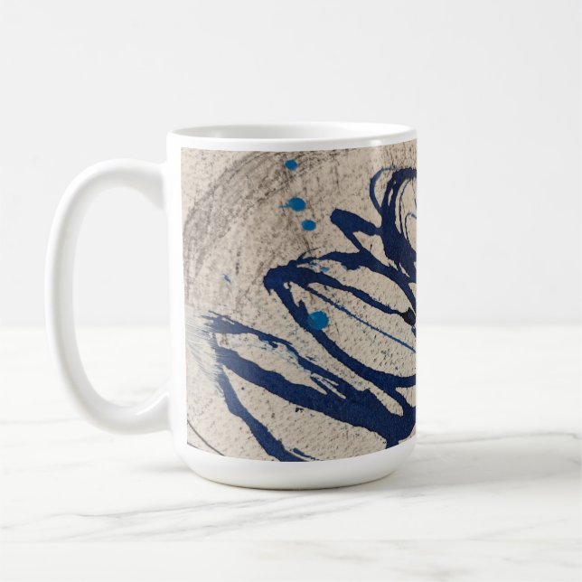 Mug Ohs Abstraits bleus et gris (Gauche)