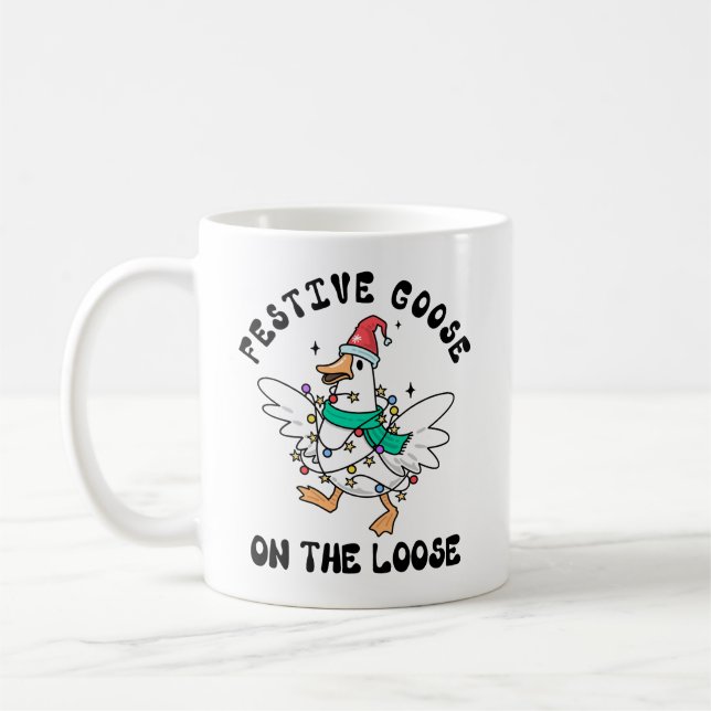 Mug Oie de Noël déchaînée (Gauche)