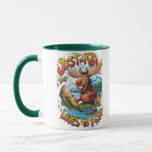 Mug Oie majestueuse avec un poisson :