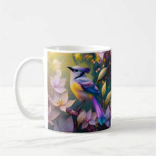 Mug Oiseau à poitrine jaune violet
