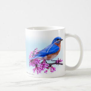 Mug Oiseau bleu oriental avec le cornouiller et le