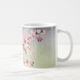 Mug Oiseau Bleu Tit Sur Aquarelle De Fleur De Cerisier