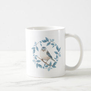 Mug Oiseau d'aquarelle et couronne florale