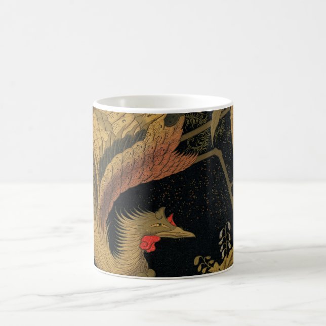 Mug Oiseau de coq d'or Classique japonais Antique (Centre)