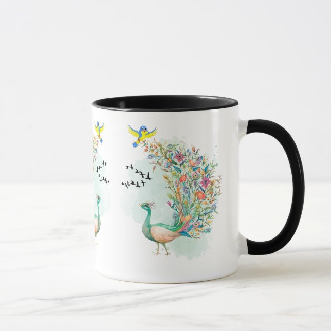 Mug Oiseau de couleur cool (Droite)