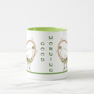 Mug - Oiseau de fil aux pierres vertes
