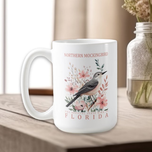 Mug Oiseau de l'État de Floride Moqueur polyglotte (Northern Mockingbird, Florida state bird mug)