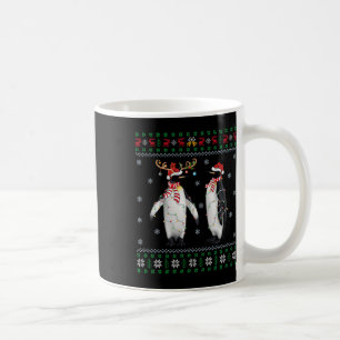 Mug Oiseau de Noël laid Lumières de Santa Hat Penguin