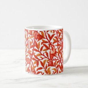 Mug Oiseau & grenade Art Nouveau, Mandarin Orange