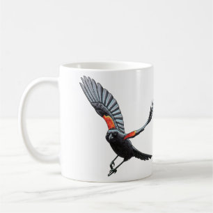 Mug Oiseau noir à ailes rouges