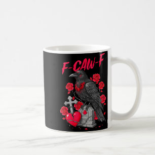 Mug Oiseau noir drôle F-caw-f Anti Saint-Valentin Céli