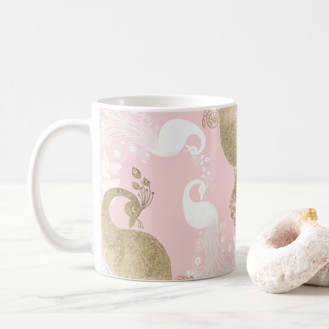 Mug Oiseau royal rose (Avec donut)