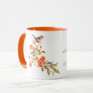 Mug Oiseau sur une branche de Roses