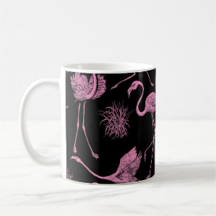 Mug Oiseaux Abstraits : Motif de mode monochrome