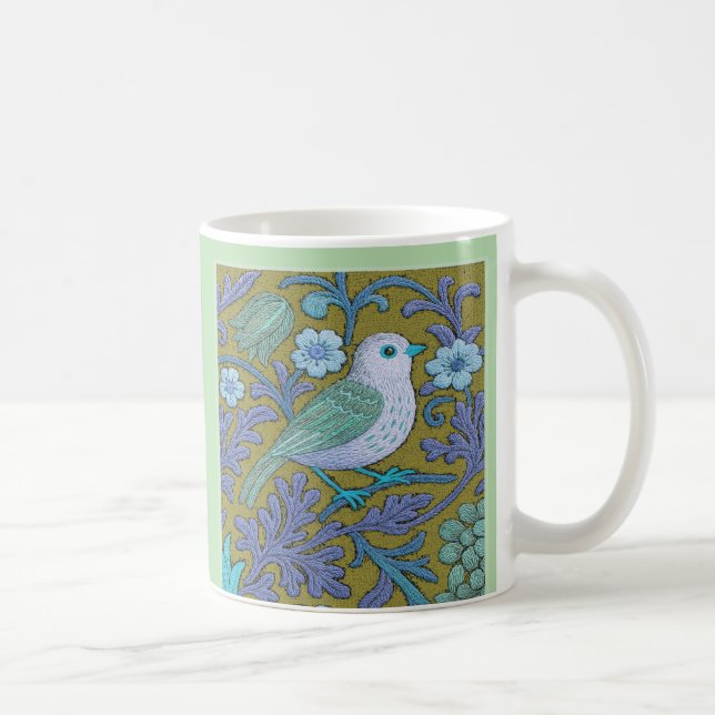 Mug Oiseaux Café Coupe tapisserie apparence Arts & Art (Droite)