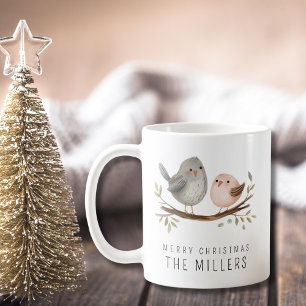 Mug Oiseaux d'aquarelle minimaliste