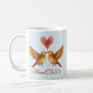 Mug Oiseaux de l'amour destinés à être coeur anniversa