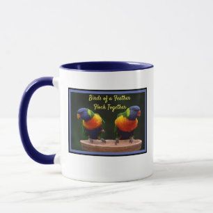 Mug Oiseaux d'une plume se rassemblent Lorikeet