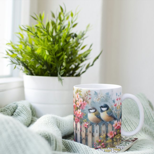 Mug Oiseaux et fleurs (Créateur téléchargé)
