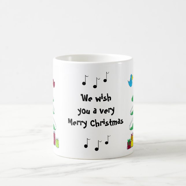 Mug Oiseaux et notes musicales Scène de Noël (Centre)