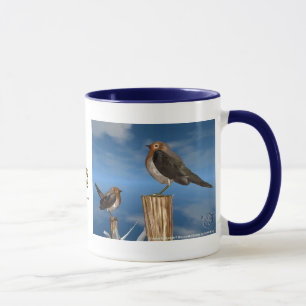 MUG OISEAUX HYPER / ROBIN BREAST ROUGE