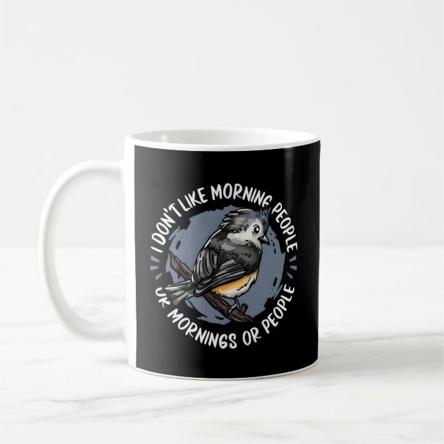 Mug Oiseaux Je N'Aime Pas Les Matins, Les Matins Ou Le (Gauche)