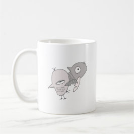 Mug oiseaux mousseux automne café boisson
