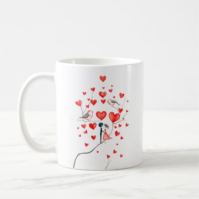 Mug Oiseaux pour la Saint-Valentin (Gauche)