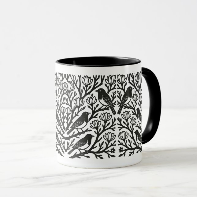 Mug Oiseaux Sur Arbre (Devant droit)