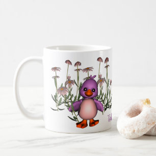 Mug Oiseaux Violets Et Marguerites Mignonnes Personnal