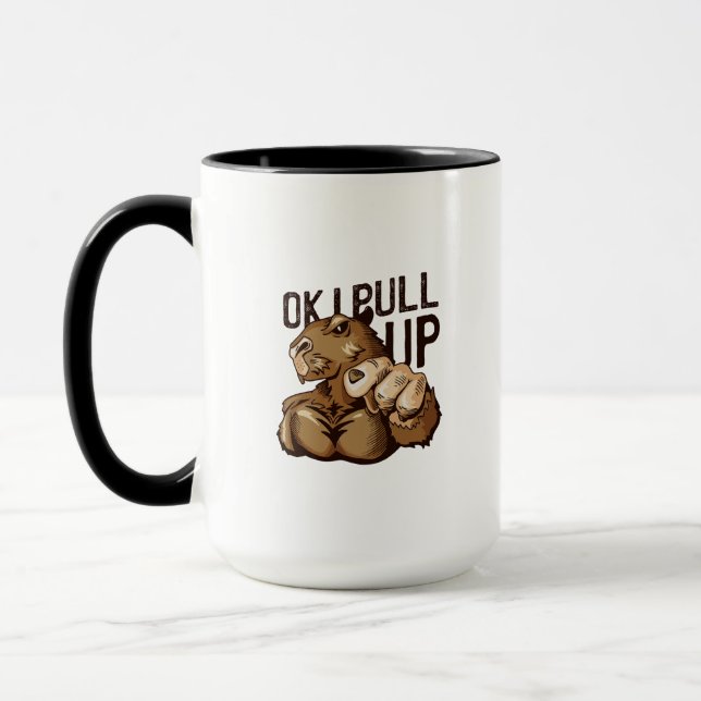 Mug Ok J'Ai Tiré Capybara Mème - Muscular Gym Capybara (Gauche)