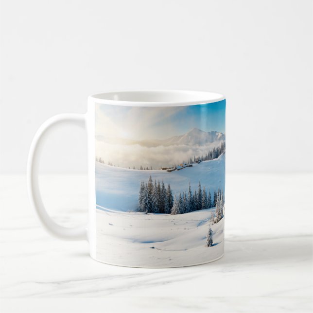 Mug Old grunge wooden texture or background with termi (Gauche)