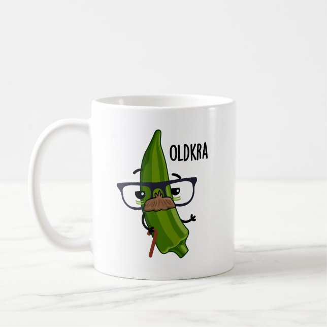 Mug Old-kra Funny Okra Pun (Gauche)