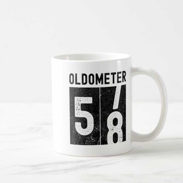 Mug Oldometer 58th Birthday Funny Retro Turning 58 Yea (Droite)