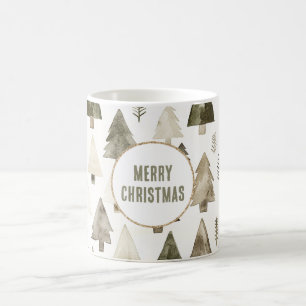 Mug Olive Green Noël Arbres Gold Parties scintillant C
