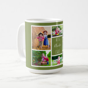 Mug Olive Green Photo Collage de la meilleure jeune fi