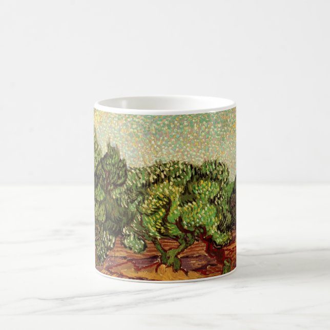Mug Olive Grove, ciel bleu pâle par Vincent van Gogh (Centre)