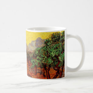 Mug Olive Trees with Yellow Sky and Sun