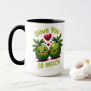 Mug Olive You so much Custom Valentine's Gift