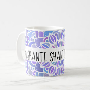 Mug Om Shanti Boho Purple Mandala