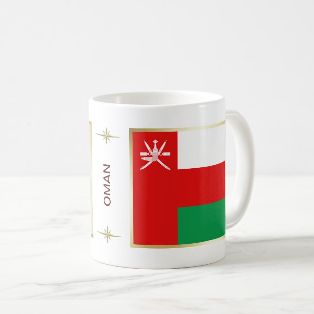 Mug Oman Drapeau + Plan Musique (Devant droit)
