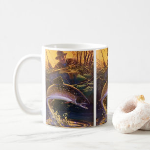 Mug Omble de fontaine pêcheur de poissons, pêche sport