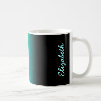 Mug Ombre blanc turquoise noir