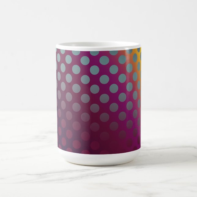 Mug Ombre Passion Fruits Pois Maroon Jaune Turquoise (Centre)