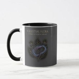 Mug Ombres botaniques cosmiques et contours d'étoiles
