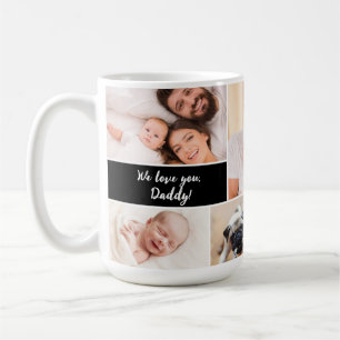 Mug On aime papa ! Collage de photos pour papa