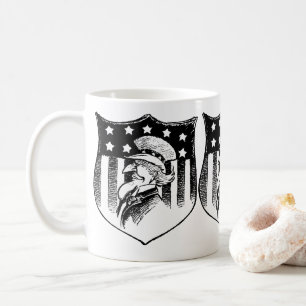 Mug Oncle patriotique vintage Sam et drapeau américain