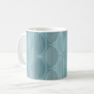 Mug Ondes géométriques bleues