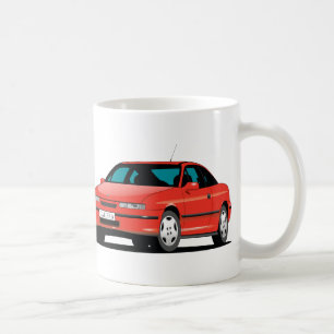 Mug Opel Calibra rouge avant et arrière