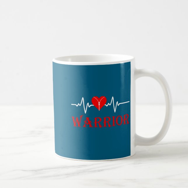 Mug Open Heart Surgery Recovery Survivor Heart Warrior (Droite)
